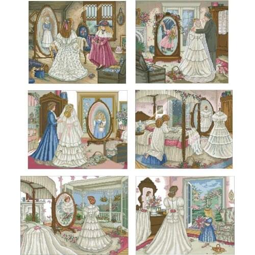 Bride to be married series patterns counted 11CT 14CT 18CT DIY Cross Stitch Sets Chinese Cross-stitch Kits Embroidery Needlework