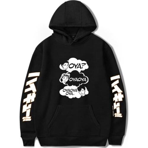 New Fashion Comic Haikyuu!! Hoodies Men Streetwear Women Black Hooded Casual Hip Hop Boys Girls Cute Sweatshirts Pullovers Tops