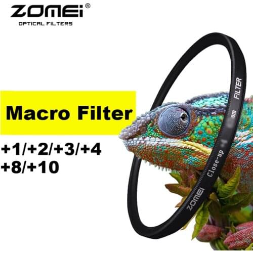 Zomei 52/55/58/62/67/72/77/82mm +1 +2 +3 +4 +8 +10 Optical Glass Lens Filter Close Up Macro Filter For Canon Nikon Sony Pentax