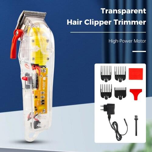 Barber Electric Clipper 6500 PRM Power Speed Design Quick Charging Trimmer With LImit Combs Charging Stand Haircut Tool