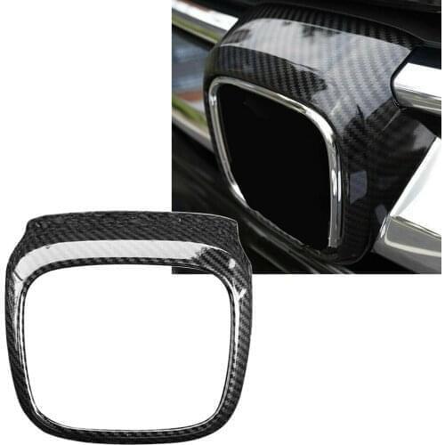 Car Front Grille Grill Logo Frame Cover Carbon Fiber ABS Decoration Trim For Honda CRV 2017 2018