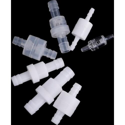 1Pc 4 / 6 / 8 / 12mm Plastic One Way Inline Check Valve Gas Air Liquid Water Fluids Valve