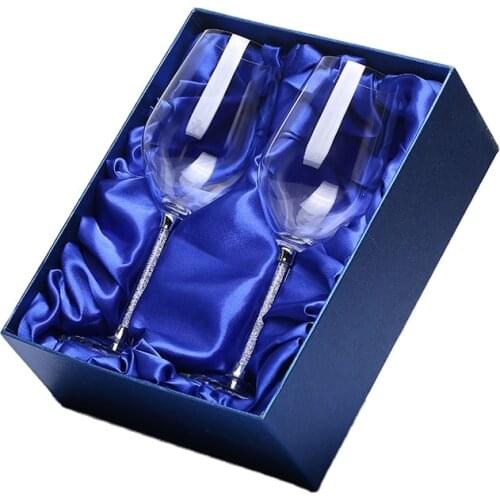 Christmas High-grade lead-free crystal wine glass with diamond cup goblet wedding wine glass drill with high-grade