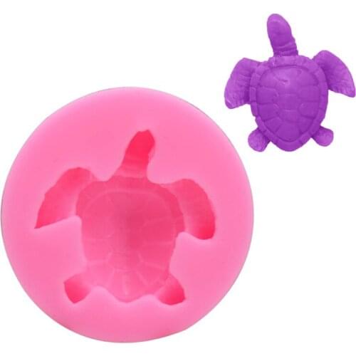 DIY Lovely Sea Turtle Animal Silicone Mold Cake Fondant Paste DIY Tortoise Silicone Mould Candy Chocolate Soap Mould Pastry Tool