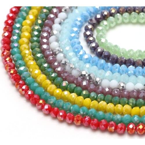4/6/8MM Austrian Crystal Round Beads AB Rondelle Glass Faceted Beads For DIY Making Chams Jewelry Accessories Wholeslae In Bulk