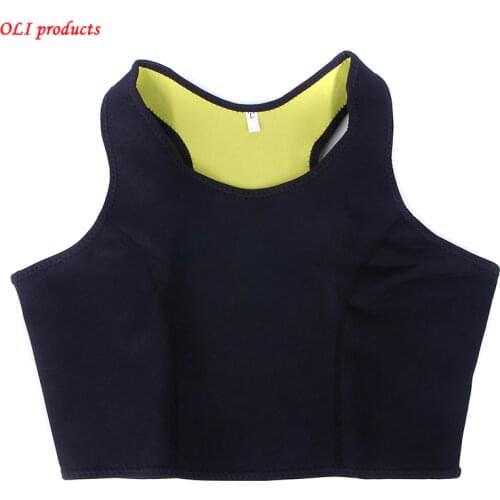 High quality neoprene and nylon slimming body sports bra running gym vest #ST0076