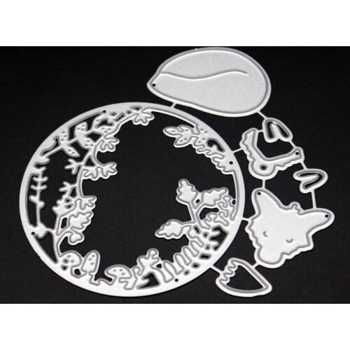 YLCD1530 Christmas Fox Metal Cutting Dies For Scrapbooking Stencils DIY Album Cards Decoration Embossing Folder Die Cuts Tools