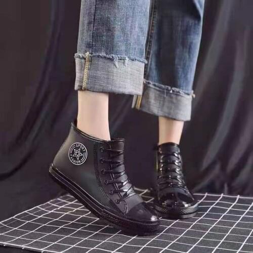 Womens rain boots short tube water shoes