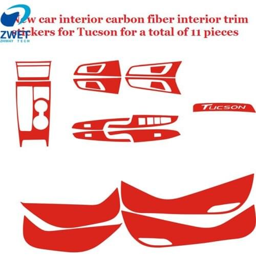 ZWET 2015~2016 All New Car Special Stickers For TUCSON carbon fiber sticker For HYUNDAI