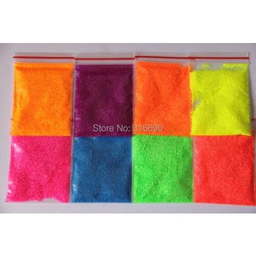 0.015" Neon Solvent Resistant Glitter Sampler Set for Nail Polish, Nail Art, and Crafs