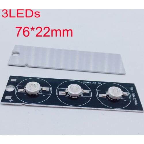 10pcs 50pcs 1W 3W 5W LED Aluminum Base Plate 3X3W 3X1W 3*3W 76*22mm PCB Board DIY For 3W 9W Watt High Power Light Beads Chips