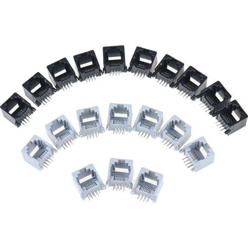 10pcs/lot RJ45 8P8C Computer Internet Network PCB Jack Socket