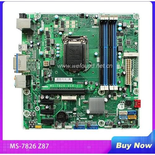 100% Working Desktop Motherboard for MS-7826 Z87 LGA 1150 698749-002 717068-501 698749-001 System Board Fully Tested