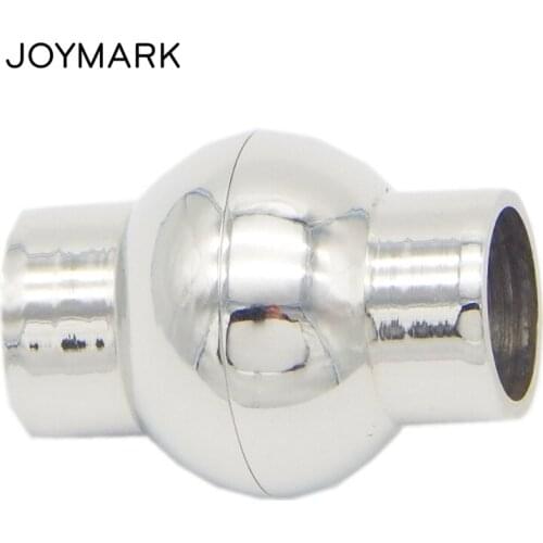 2mm-6mm Hole 5 Sizes Stainless Steel Magnetic Clasps Jewellery Findings For Leather Cord Rope Bracelets Necklaces BXGC-108