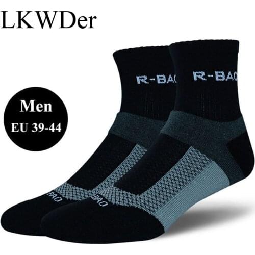 LKWDer 3 Pairs Men Towel Bottom Basket Ball Socks Deodorant Antiskid Wick Sweat Breathable Socks Men Black All-match Socks Mujer