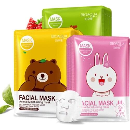 30pcs/lot BIOAQUA Moisturizing Face Mask Anti Wrinkle Anti Aging Skin Care Facial Mask Collagen Hyaluronic Acid Sheet Mask