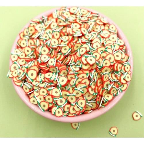 50g Peach Slice Polymer Clay Sprinkles for Crafts Making DIY Accessories Plastic Klei Tiny Cute Mud Particles 5mm