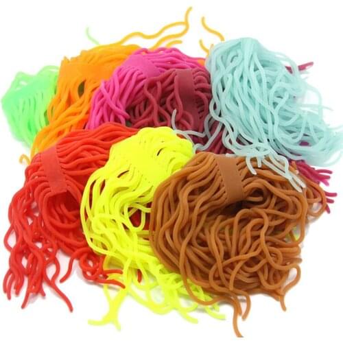 60Pcs/set New Earthworm Bait Squirmy Wormy For San Juan Baits Super Soft Fly Tying Materials Fishing Floating Assortment#272698