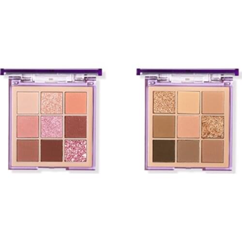 9 Color Pearlescent Matte Eyeshadow Palette Gentle And Sweet Style Eye Shadow Sequins Shimmer Waterproof Lasting Cosmetic TSLM2