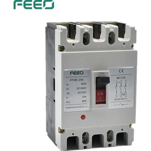 FEEO Solar Power MCCB Moulded Case 3P 315A 750VDC DC Circuit Breaker Switch