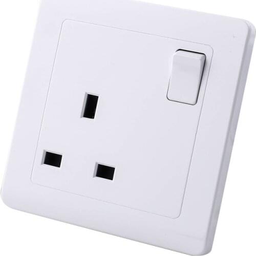 DepoGuye 13A UK Standard Socket, Square Three-hole Socket, Double USB Wall Power Socket, British Standard Switch Panel