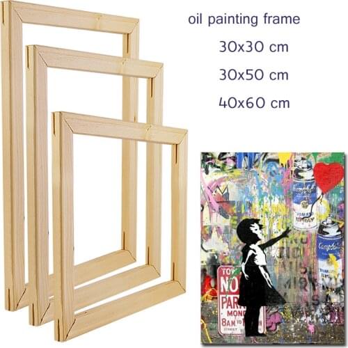 Wood frame for canvas oil painting Factory Price Wood frame for canvas oil painting nature wood DIY frame picture inner frame