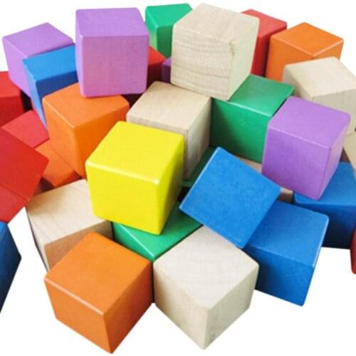 Wooden Cube Wood Square Block For Home Decoration DIY Wooden Ornament Children Gift Diy Craft Decotion