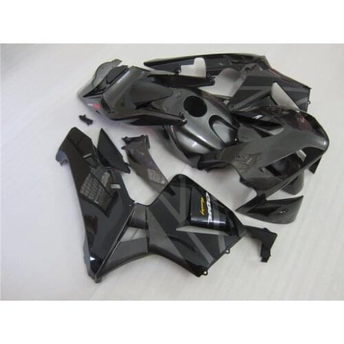 Injection mold bodywork fairing kit for Honda CBR600RR 03 04 all glossy black plastic fairings set CBR 600RR 2003 2004 CF23