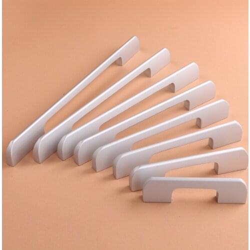 JD Nordic Black Handle Modern Simple Cabinet Wardrobe Door Handle Aluminum Alloy Nordic Black One-Millimeter Handle Yaguang