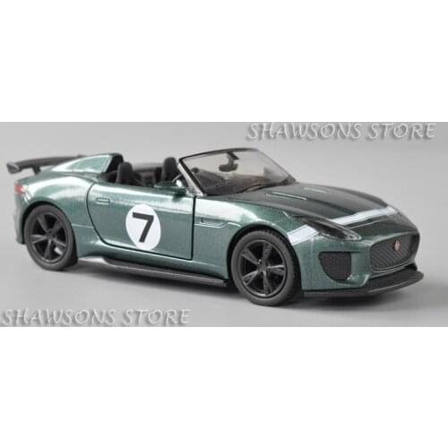 Joy City 1:36 Scale Diecast Metal Car Model Jaguar F-TYPE Project 7 Miniature Replica Pull Back Toy