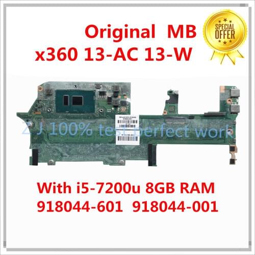 For HP Spectre x360 13-AC 13-W Laptop Motherboard 918044-601 918044-001 With i5-7200u 8GB RAM DAX31MB1AA0 100% Tested Fast Ship