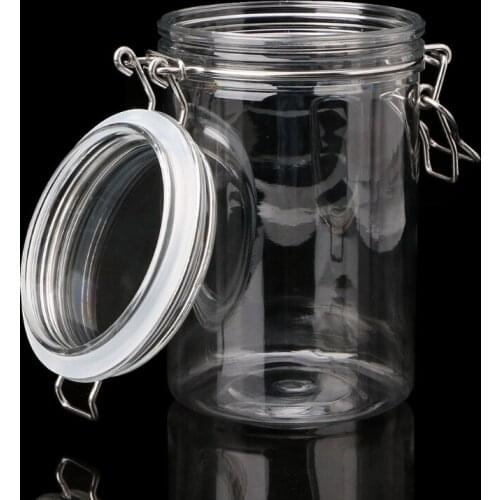 X7AB Food Storage Jar With Air Tight Sealed Metal Clamp Lid For Milk Powder Kitchen