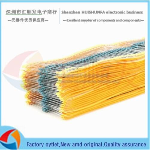 Metallic film resistor element 1% 5-color ring 1K/ 2K /2.2K / 3K /3.3K /4.7K/5.1K//10K /100K/22K/220K