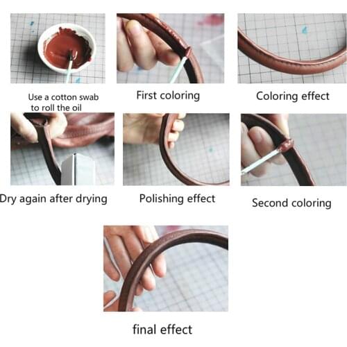 20ml Colors Leather Paint Set DIY Leather Edge Paint Edge Oil Dye Highlights Professional Watercolor Paint Liquid Supplies