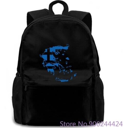 Greece Flag Map Prints and Wo New women men backpack laptop travel school adult student