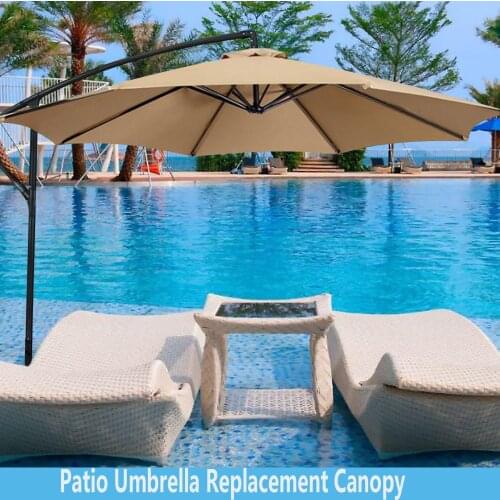 Patio Umbrella Sunshade Replacement Canopy Shade Cloth Garden Supplies 3 Meters 6/8 Bone Patio 3/2.7m Outdoor Pool Canopy Cover
