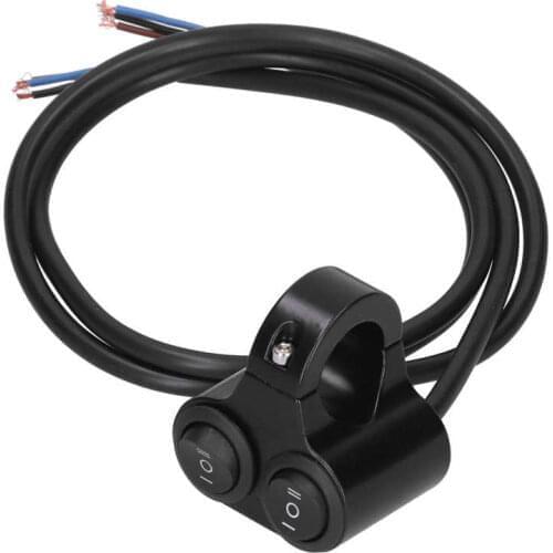 Motorcycle Headlight Switch Handlebar Mount On-Off Button 2 in 1 Universal for 12V ATV UTV