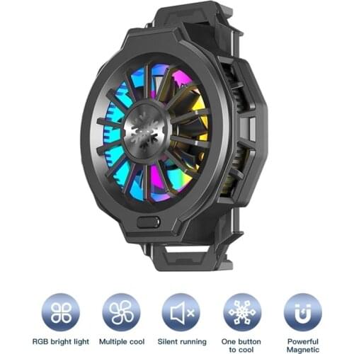 Tongdaytech Portable Magnetic Usb Phone Cooler Semiconductor For Iphone 12 11 XS RGB Light Cooling Fan Radiator Gamer Heat Sink