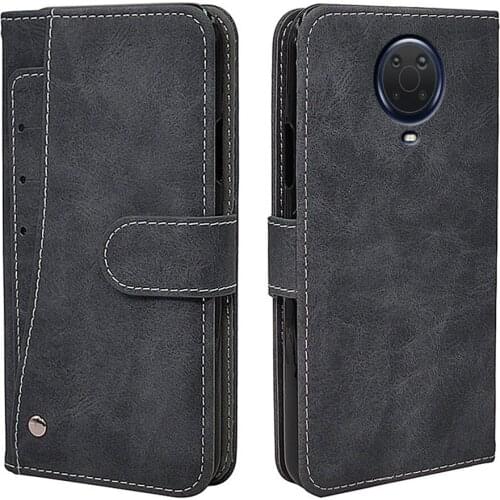 Luxury Wallet Case For Nokia G10 G20 C10 C20 X10 X20 Plus Case Vintage Flip Leather TPU Silicone Cover Business Phone Holder