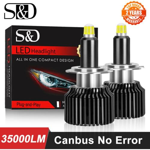 2pcs Canbus 18000LM H1 H3 H7 LED Bulb H8 H11 9005 HB3 9006 HB4 9012(HIR2)CSP 3D 360 Degree Car Headlight Fog Lights Auto 50W