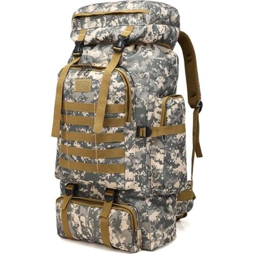 80L Waterproof Camouflage Backpack Climbing Hiking Bag Backpack Camping Mountaineering Outdoor Sport Backpack