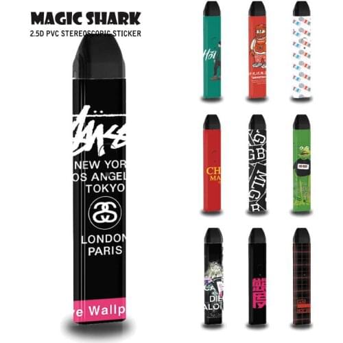 Magic Shark KIKS Pink Pig Fog Cartoon Rabbit PVC 2.5D Sticker Case Cover Wrap Film for Uwell Caliburn E Cigar