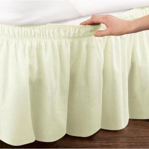 Wrap Around Bed Skirt Without Surface Home Hotel Bed Skirt Couvre Lit Elastic Band Bed Skirt Bedding Cover Home Textile