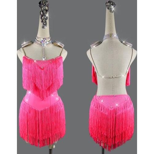 Top Sale Latin Dance Dresses For Women Black Lace Club Party Dancer Singer Entertainer Fringe Tassel Black Dress