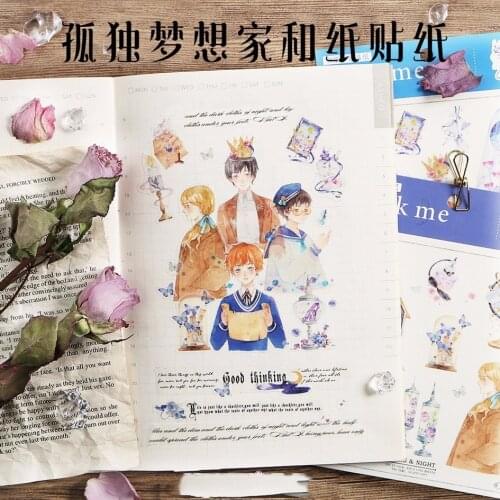 1PC New Creative Cute A Lonely Dreamer Diary Decorative Planner DIY Diary Scrapbooking Phone Index Seal Stickers