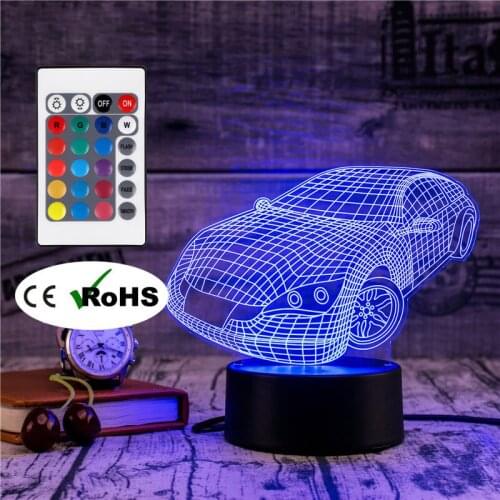 3D Led Novety Lighting Creative Gift Night Light Table Lamp Car Bedside Light Led Home Corridor Hotel Party Atmosphere Lights