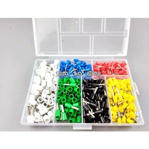 460pcs/lot 6-different Crimp Terminal tube pre insulating terminal Bootlace Ferrules kit set Wire Copper Crimp