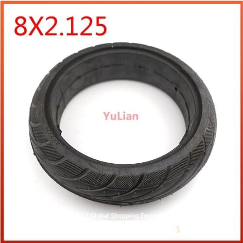 8x2.125 /200X50 Non-Pneumatic Tire for Xiaomi Ninebot ES1 ES2 ES4 Electric Scooter Hollow Tire Damping