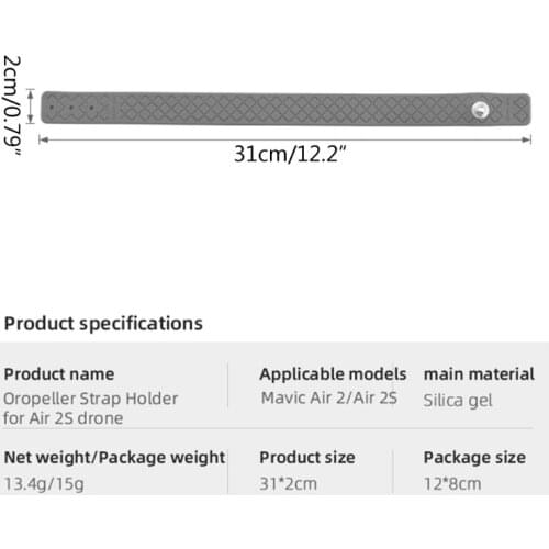 Drone Mount Accessory for Mavic Air 2/Air 2S Propeller Holder Silicone Propeller Stabilizers Protector Blade Guard H05A