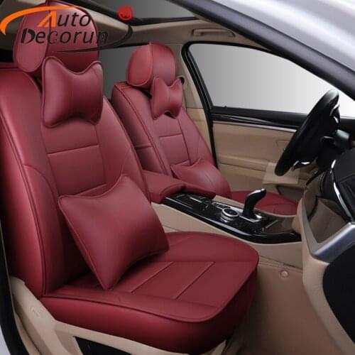 AutoDecorun Custom Genuine Leather Covers Seat for KIA Carens 2015 Car Seat Cover 5 & 7 Seats Supports Accessories 14-22 PCS/set